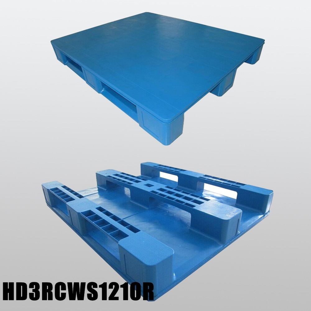Warehouse steel reinforced plastic pallet