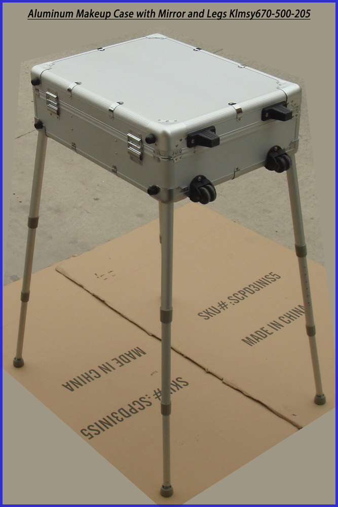 Aluminum Makeup Case with Mirror and Legs KLMSY670-500-205