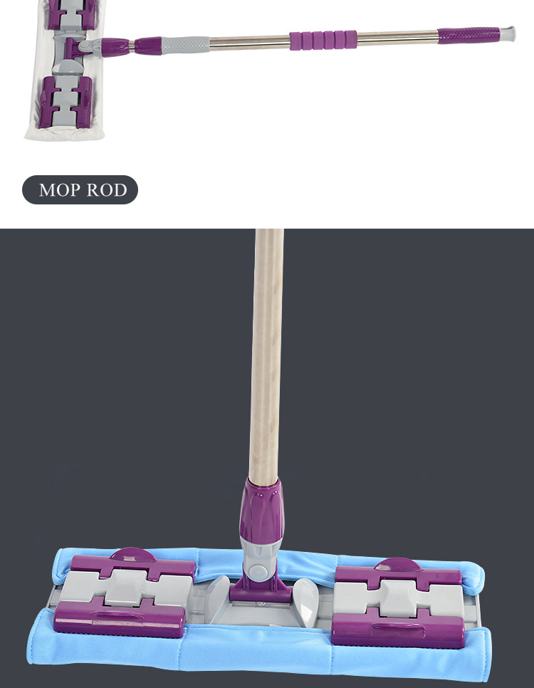 Anti Static Floor Mops , Microfiber Floor Dust Mop With 11.5*33.5cm Mop Head