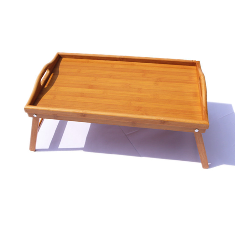 25.1''X10.6''X7.2'' Eco Friendly Bamboo Bed Tray With Folding Legs