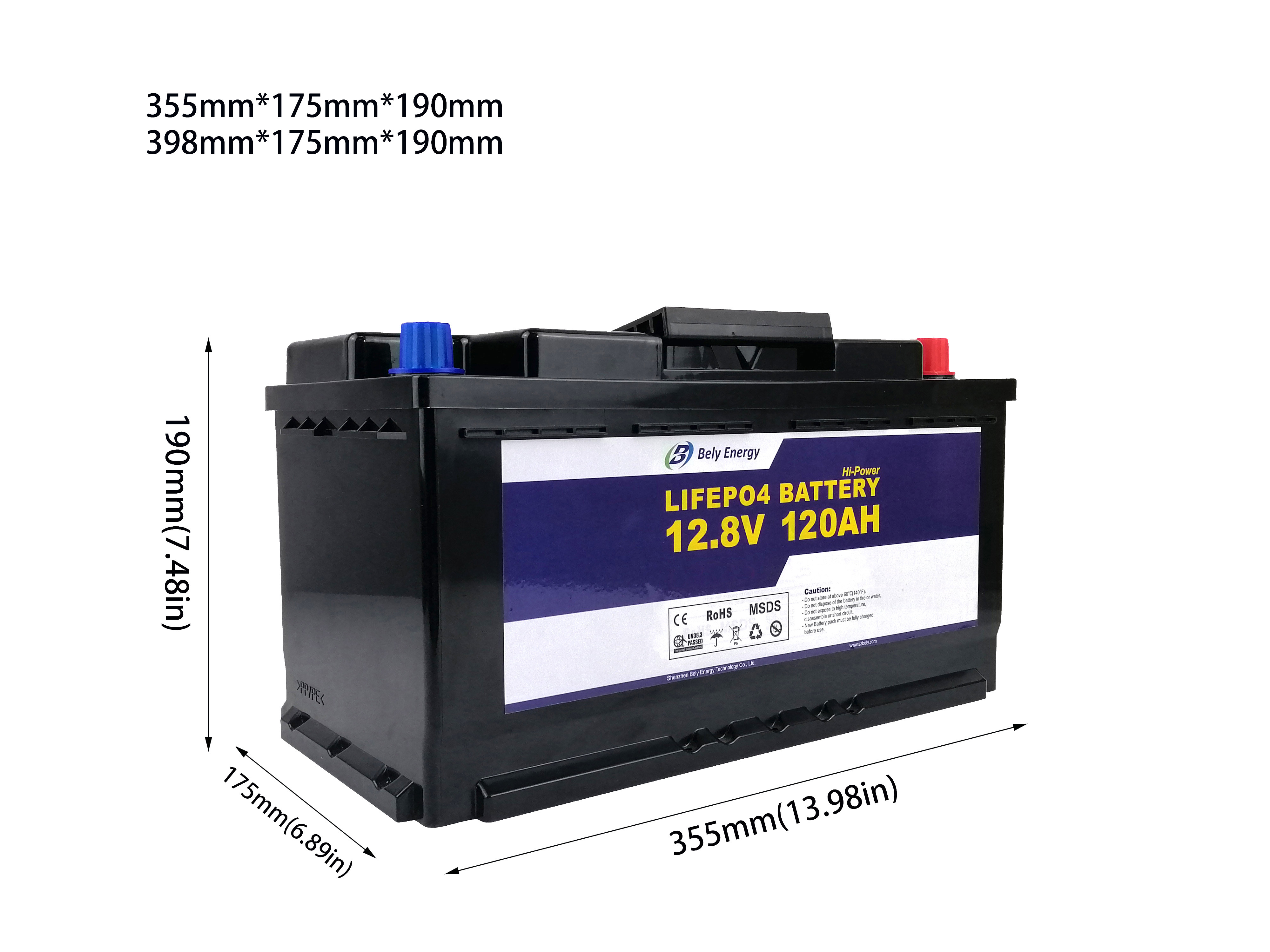 Boats RV Leisure Deep Cycle Lithium Ion Battery 12v 120ah