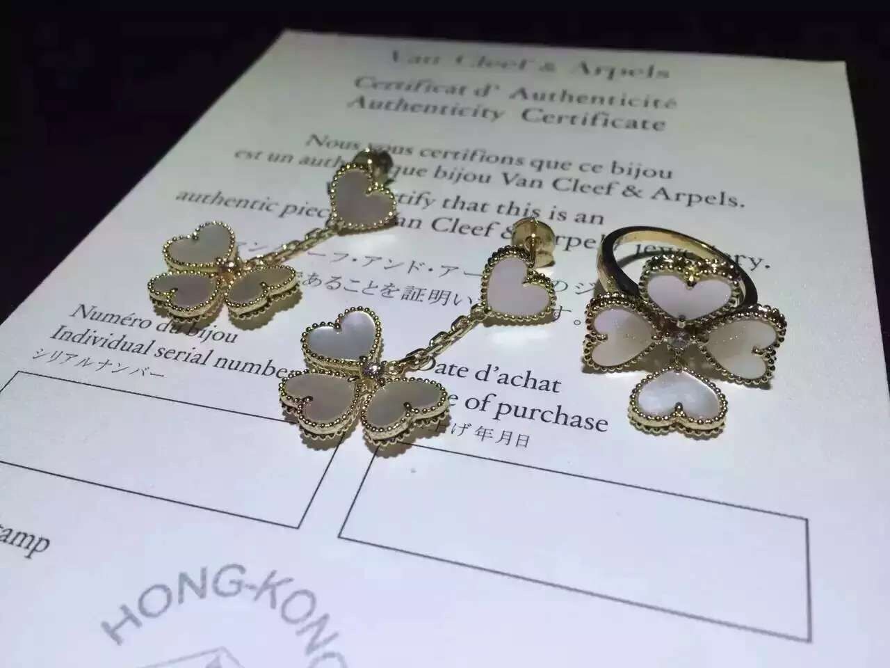 AAAAA Quality Van Cleef & Arpels Sweet Alhambra 18K Yellow Gold Earring VCARN5PP00