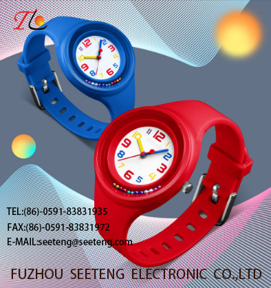 wholesale children watches colorful silicone watch gift watch for promotion fashion watches Multicolor strap custom logo