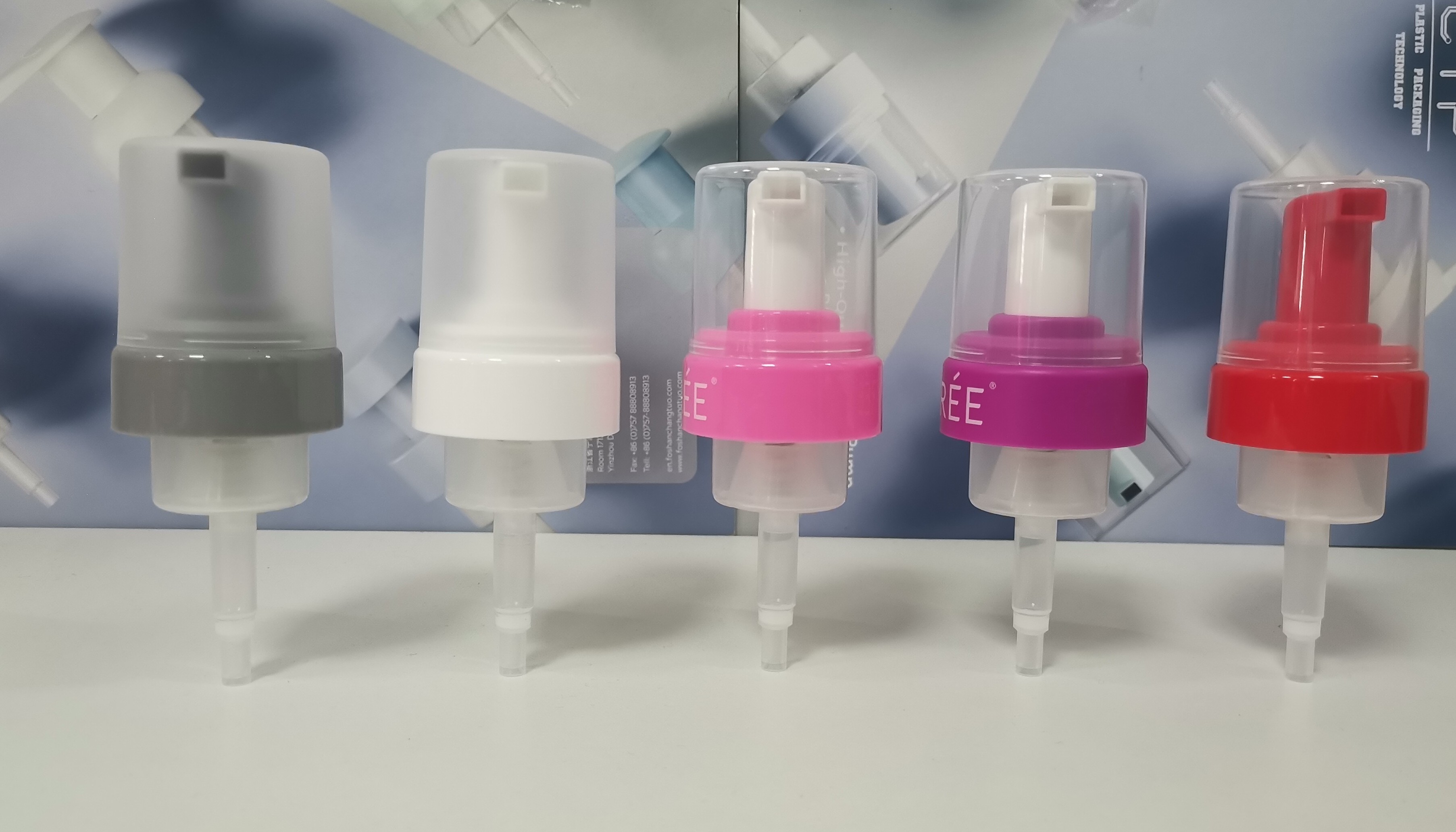 Customized Dispensing Trial Plastic Foam Pump For Shampoo With PE / Silicone Gasket