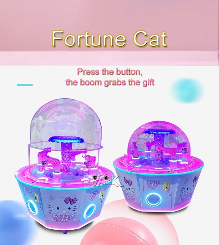 Coin Operated Prize Gift Vending Machine Lucky Cat For 4 Players