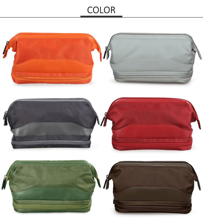 Double Zipper Multifunctional Travel Toiletry Bag