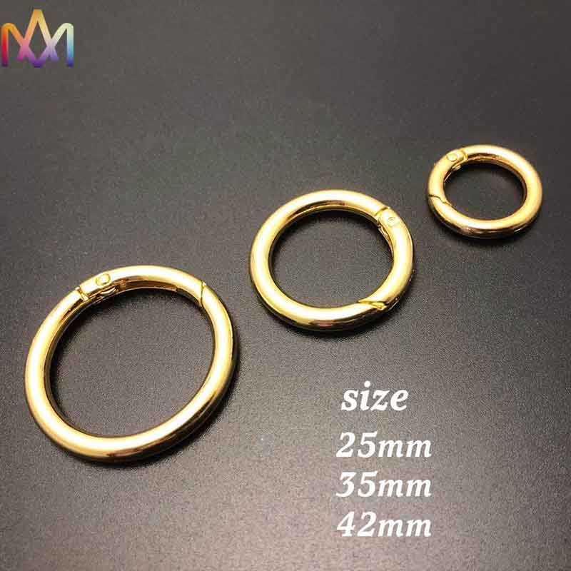 25MM 35MM 42MM Alloy Spring Clasp Key Ring DIY Metal Charms
