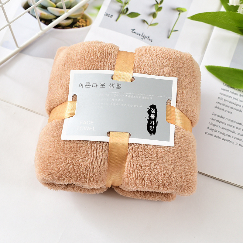 Coral Velvet Towel Set 35*75cm Hypoallergenic and Absorbent Perfect Souvenir Return Gift