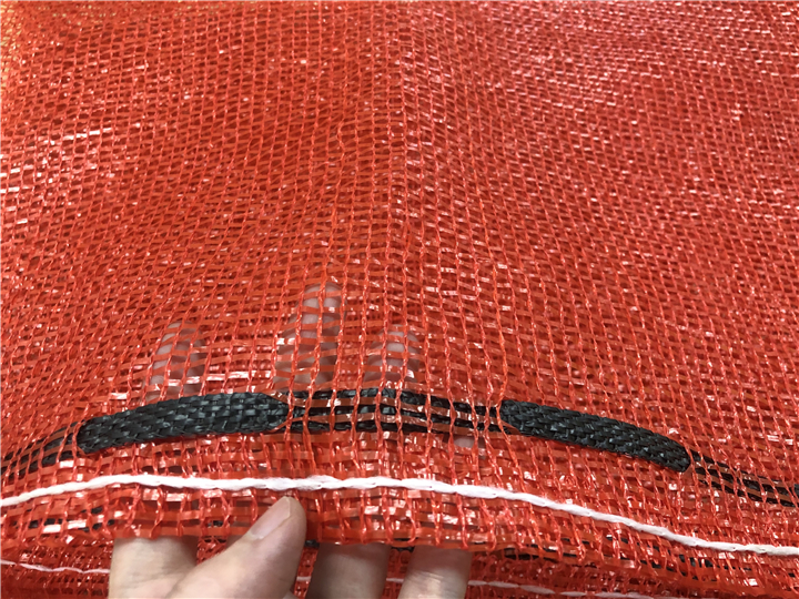 Drawstring HDPE Red Polypropylene Pp Leno Mesh Packing Bag with Label