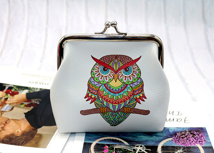 Custom animal printed Coin Purse bag Cute Owl Bag Cartoon Elephant Coin Bag