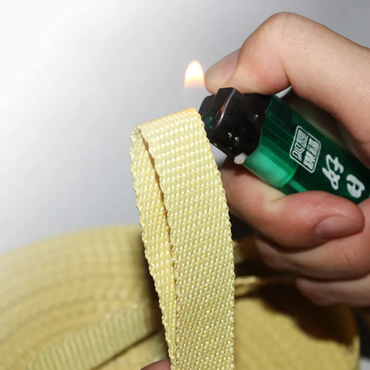 Fireproof Black Aramid Flame Retardant Webbing 10mm 20mm