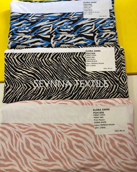 Pill Resistant Recycled Swimwear Fabric For Color Lab Dips Digital Printed Strike Offs