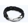 Buy cheap Leather Bracelet, Stainless Steel Clasp, 8 Inches from wholesalers