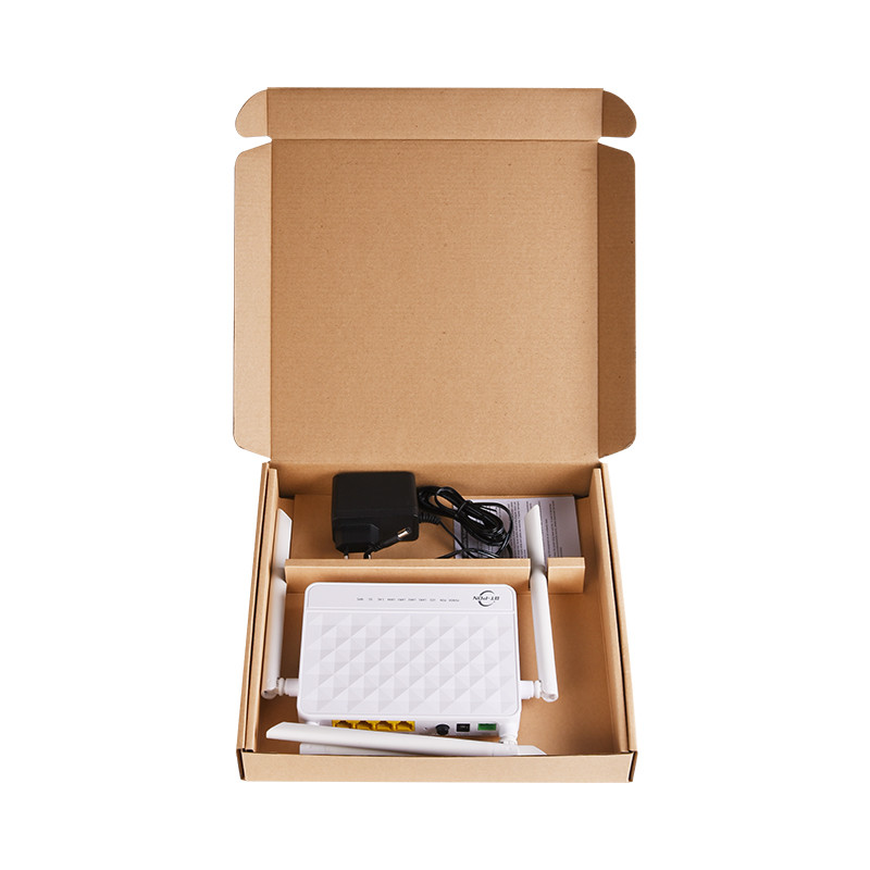 FTTH 4GE GPON ONU DUAL BAND Onu Compatible With OLT Huawei Zte Fiberhome