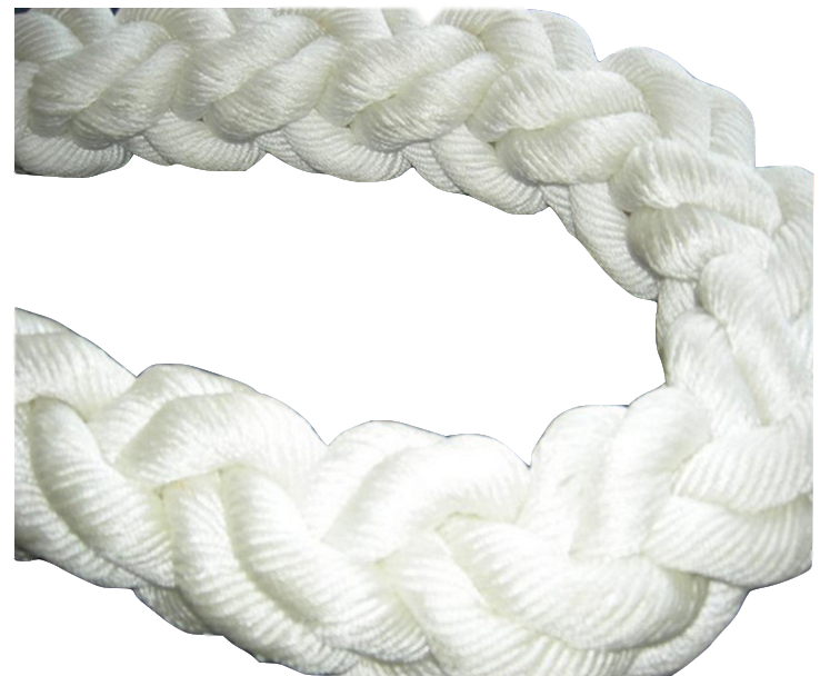 Durable Sea Towing 8 Strand White 48mm Polpropylene Monofilament Crossing Laid with rope noose 2 sides