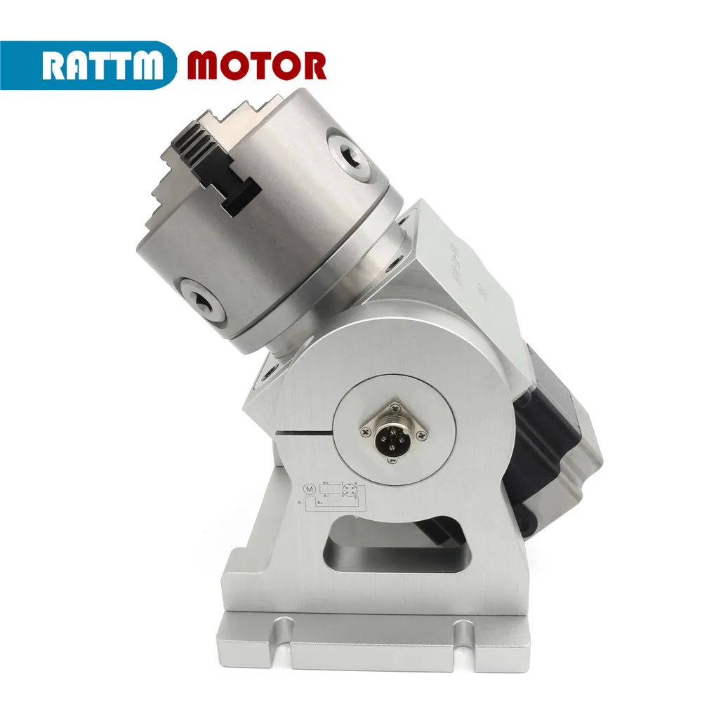 Laser Marking CNC Rotary Indexing Dividing Head With Nema 34 Stepper Motor