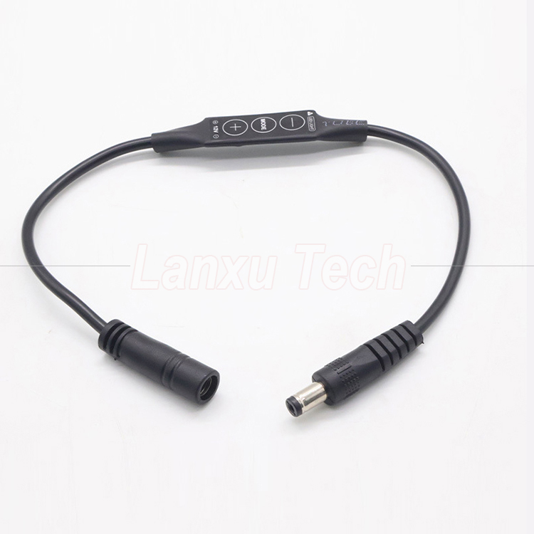 Stepless Light Male to Female DC Barrel Jack 5.5x2.1mm 5.5x2.5mm 3.5x1.35mm Cable Dimmer for LED Lamp Strip