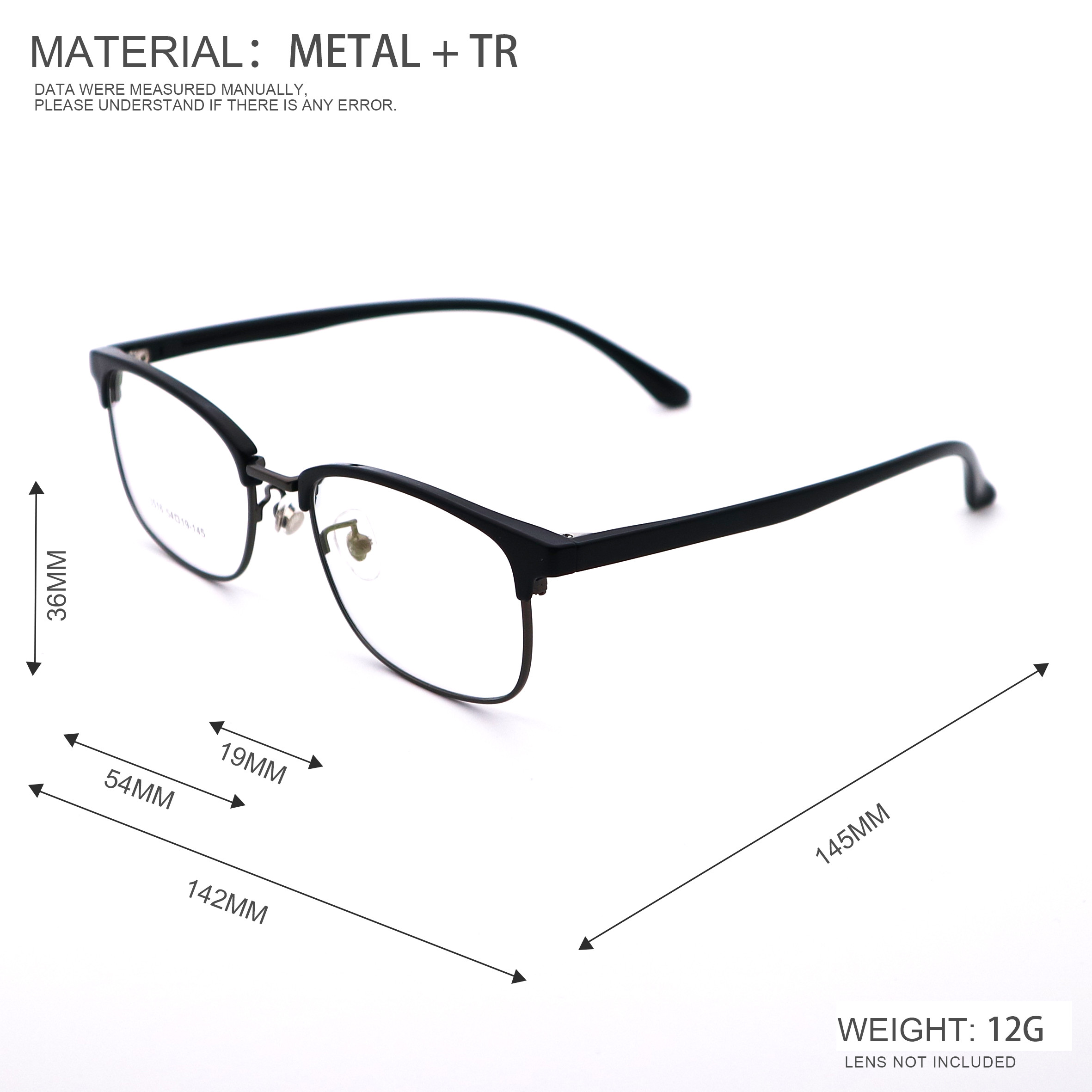 Eye Protection Fashion Business Metal Structure Optical Frame 3516