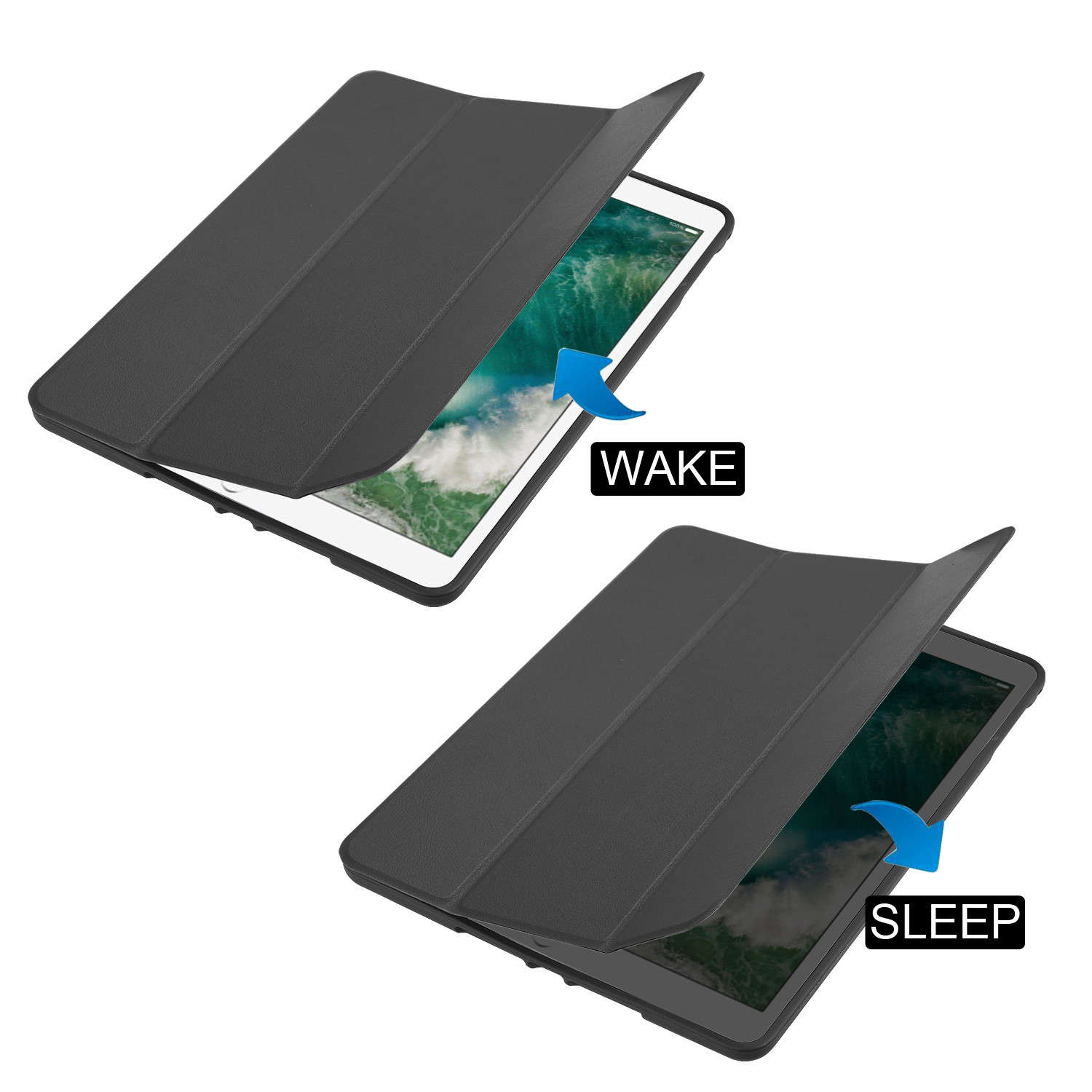 iPad 9.7 Case with Pencil Holder,TPU Back Cover For iPad 9.7 2018/2017,Air 2/Air