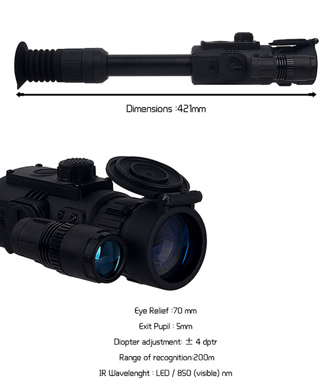CMOS Sensor Night Vision Hunting Scope Digital Riflescope Photon RT 4.5 x 42 Weapons