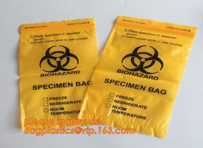 Biohazard Waste Garbage Bag, hazardous waste yellow plastic bag asbestos garbage bag, biohazard zipper bag, bagease, pac