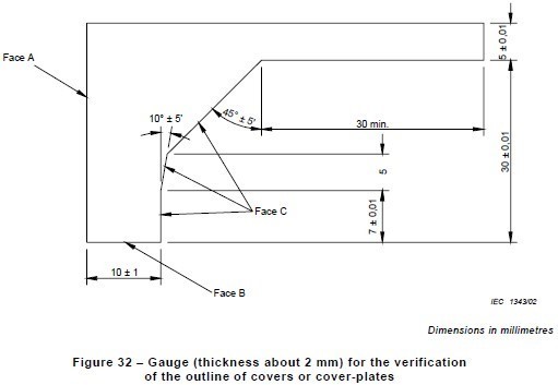 Thickness 2mm Gauge For Cover Or Cover Plates HC9930 Test Finger Probe
