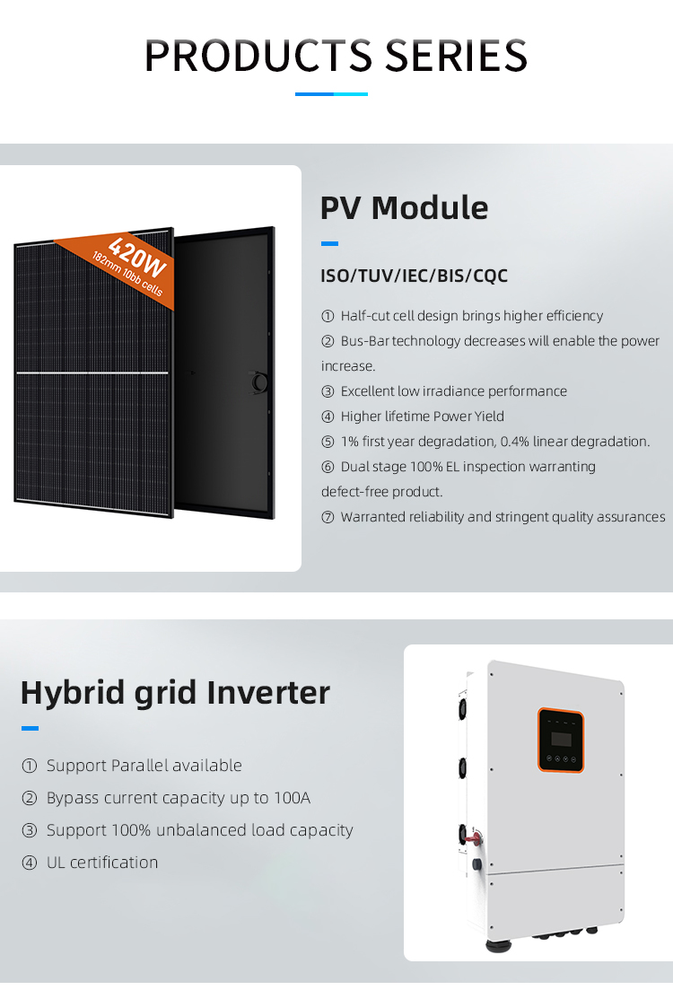 Home Power Solar Panel Power System Kit Roof Mounting 5KW 6KW 8KW 10KW