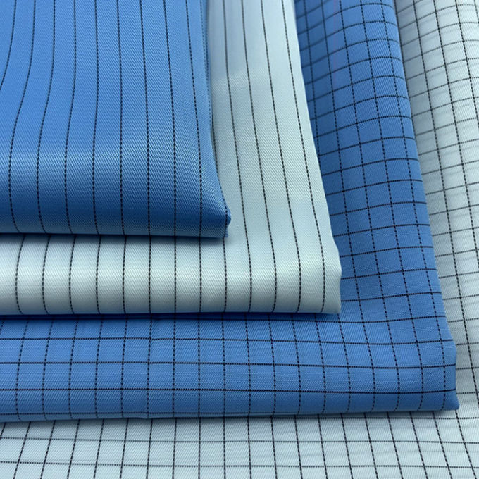5mm Grid 98% Polyester 2% Carbon Fiber ESD Conductive Fabric