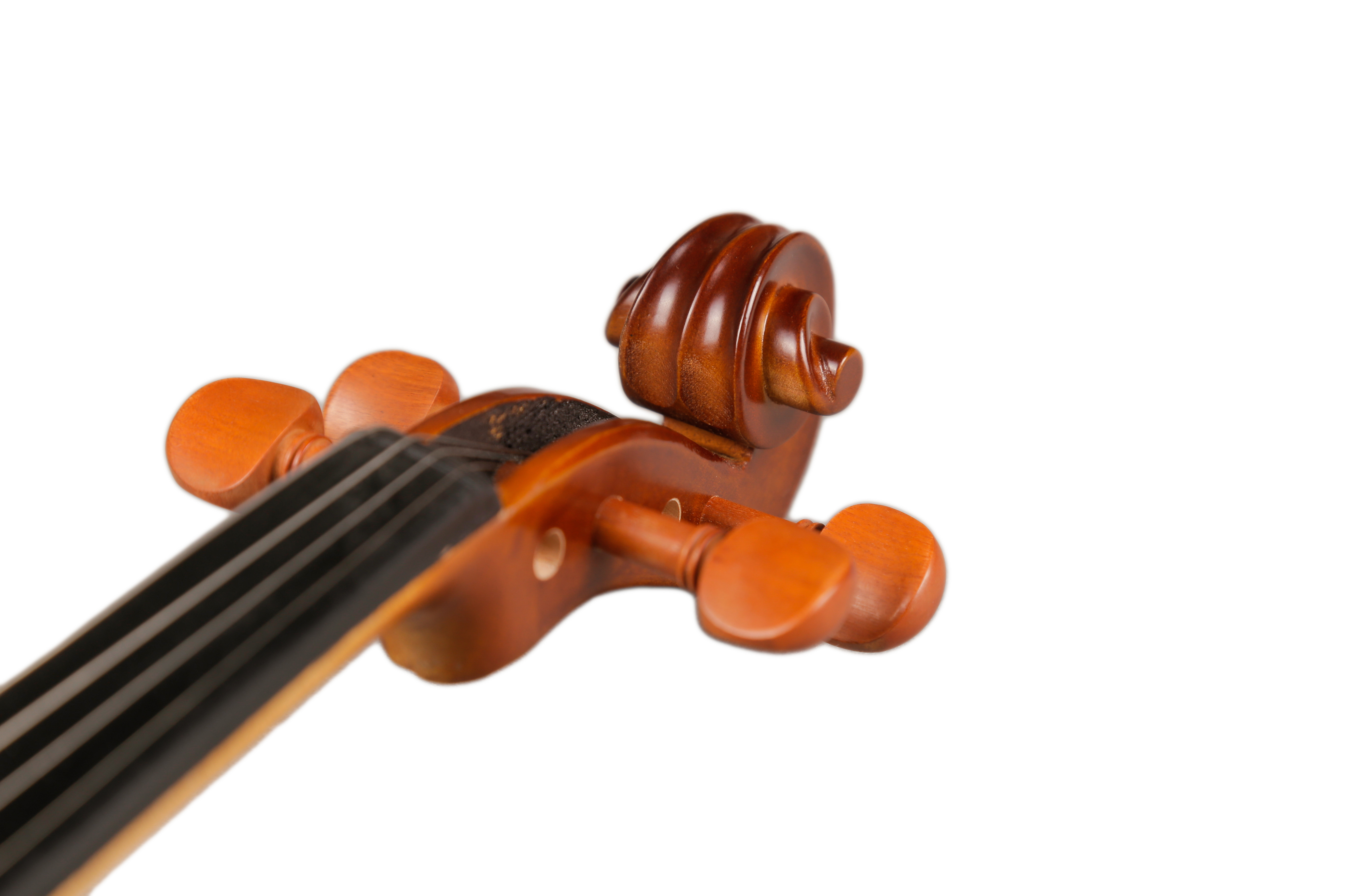 Ebony Parts Solid Wood 4/4 Electric Violin with Case (VE008) Muscial Instruments Satin Finish Student Flamed Maple Wood