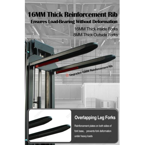 CDD15P-Li Stand-On Pallet Stacker With Standard Mast