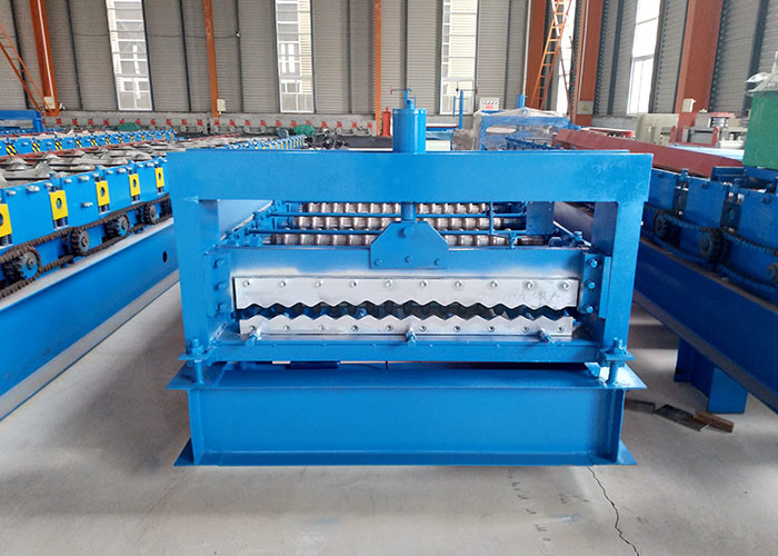 Metal Roofing Corrugated Sheet Roll Forming Machine Main Frame 300 H Steel