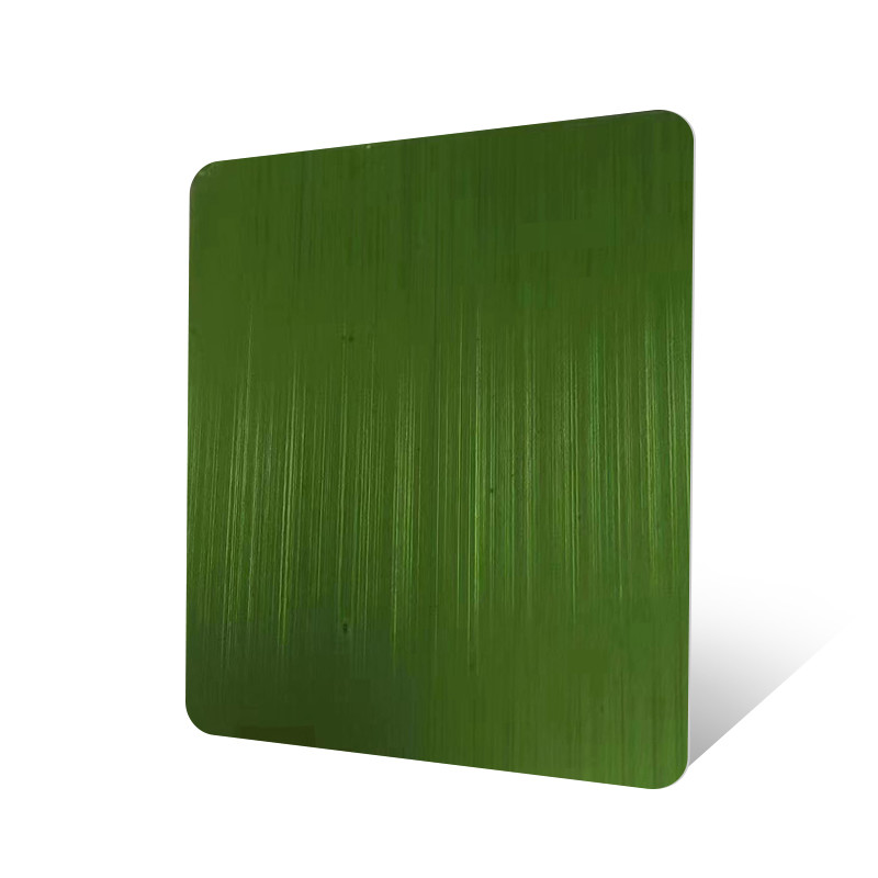 Brushed Finish Green Stainless Steel Sheet Plate With Anti - Finger Print