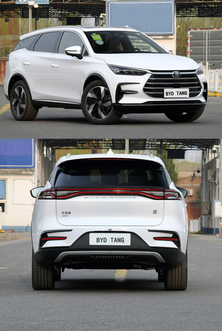 White Fully Electric SUV 635km Luxury Midsize SUV BYD Tang Flagship