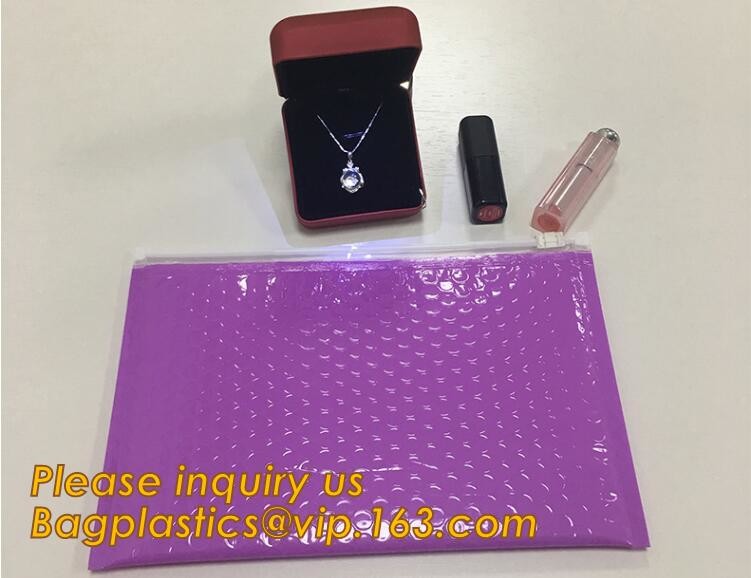 Cosmetic Slider Zip lockkk Bubble Bags Bubble Slide Pouch,Zip lockkk esd bubble bag bubble packaging wrap cosmetic pouch slide