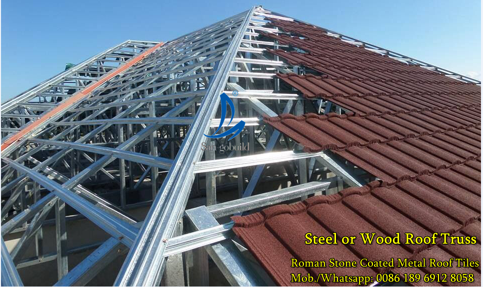 Stone Coated Steel Roofing Materials Metal Roofing Tiles