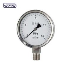 China SS304 oil filled pressure gauge manufacture for sale