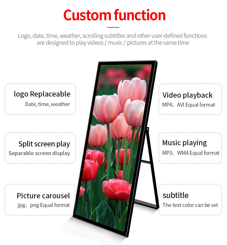 68.2 Inch 4K Full Screen Displaying Android Kiosk Digital Signage