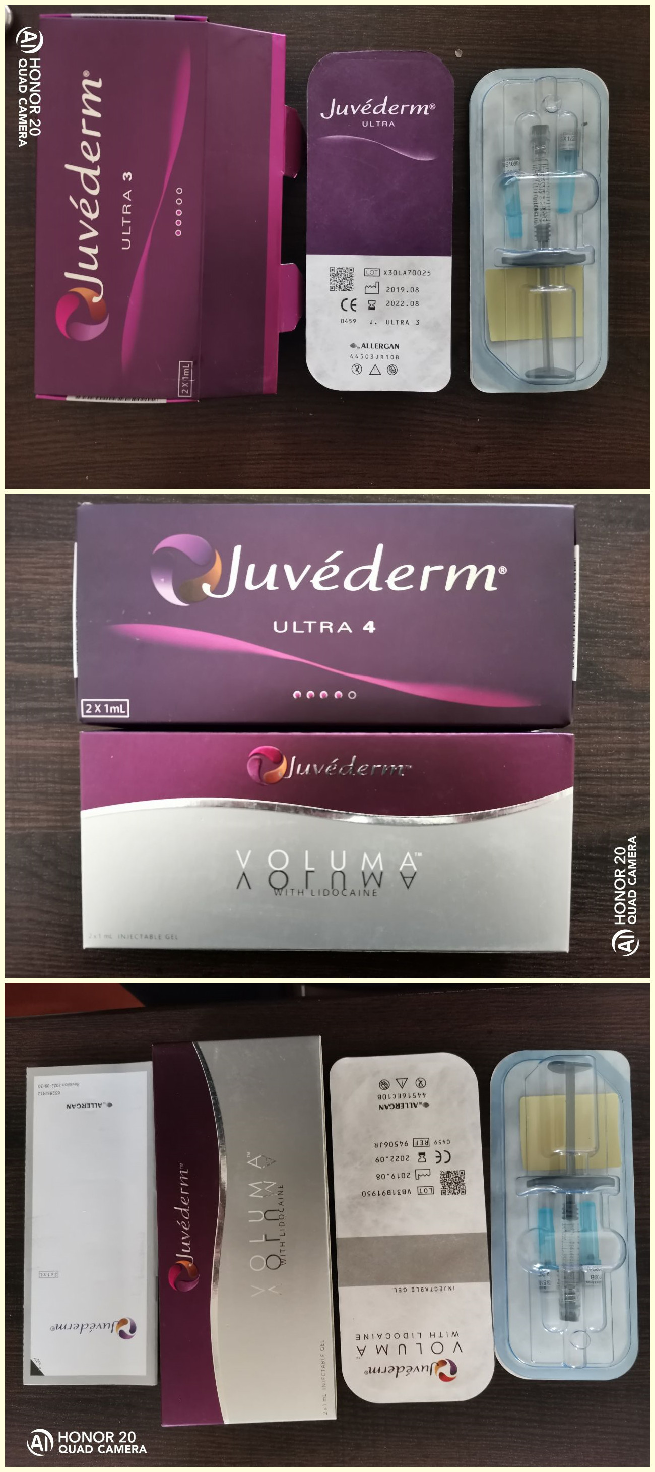 Juvederm Ultra 3 Voluma Cross Linked Hyaluronic Acid Dermal Filler Gel