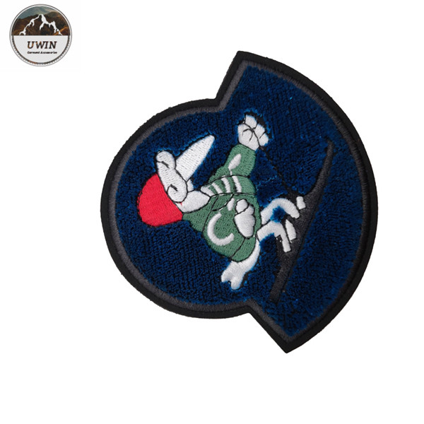 Ski Villain 3D Embroidery Patches Toothbrush Material Any Color Available