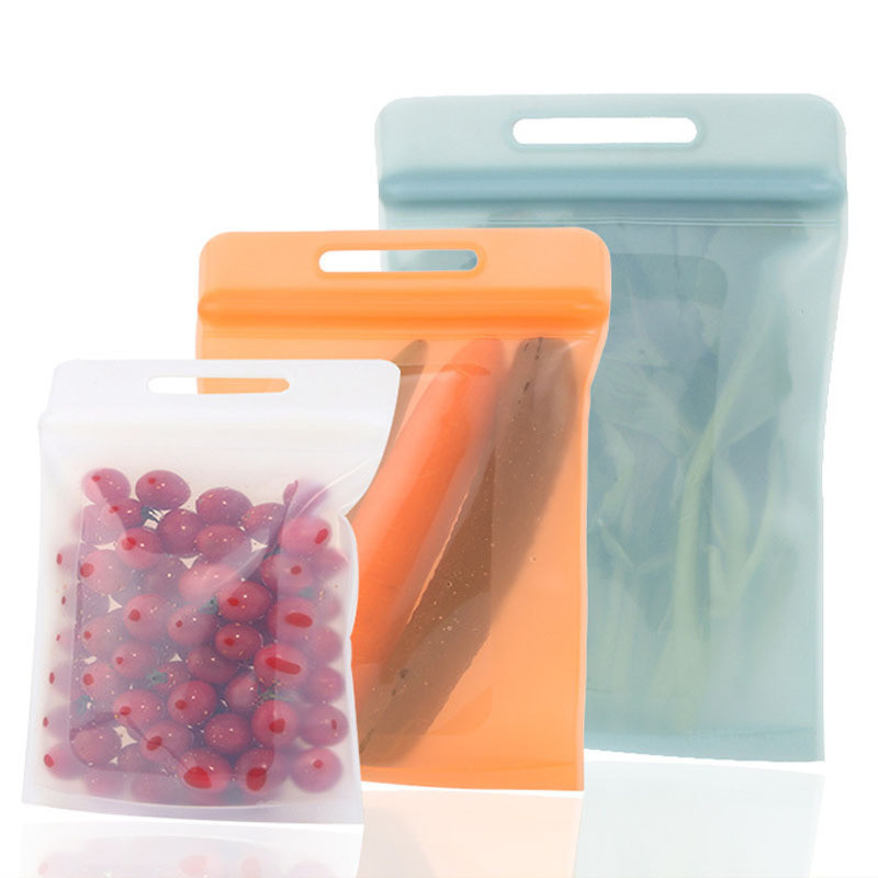 Reusable Silicone Storage Bag Microwave And Dishwasher Safe Leak-Free BPA Free