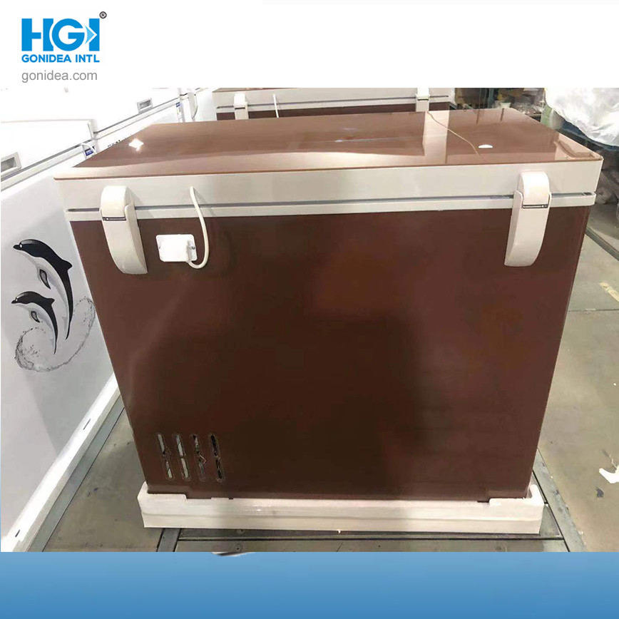 Manual Defrost Glass Door Chest Freezer Mechanical Temperature Control