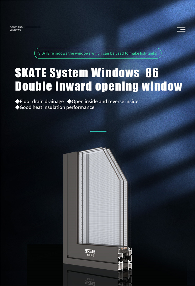 Customized Modern Aluminum Casement Windows with Level 8 Wind Pressure Resistance