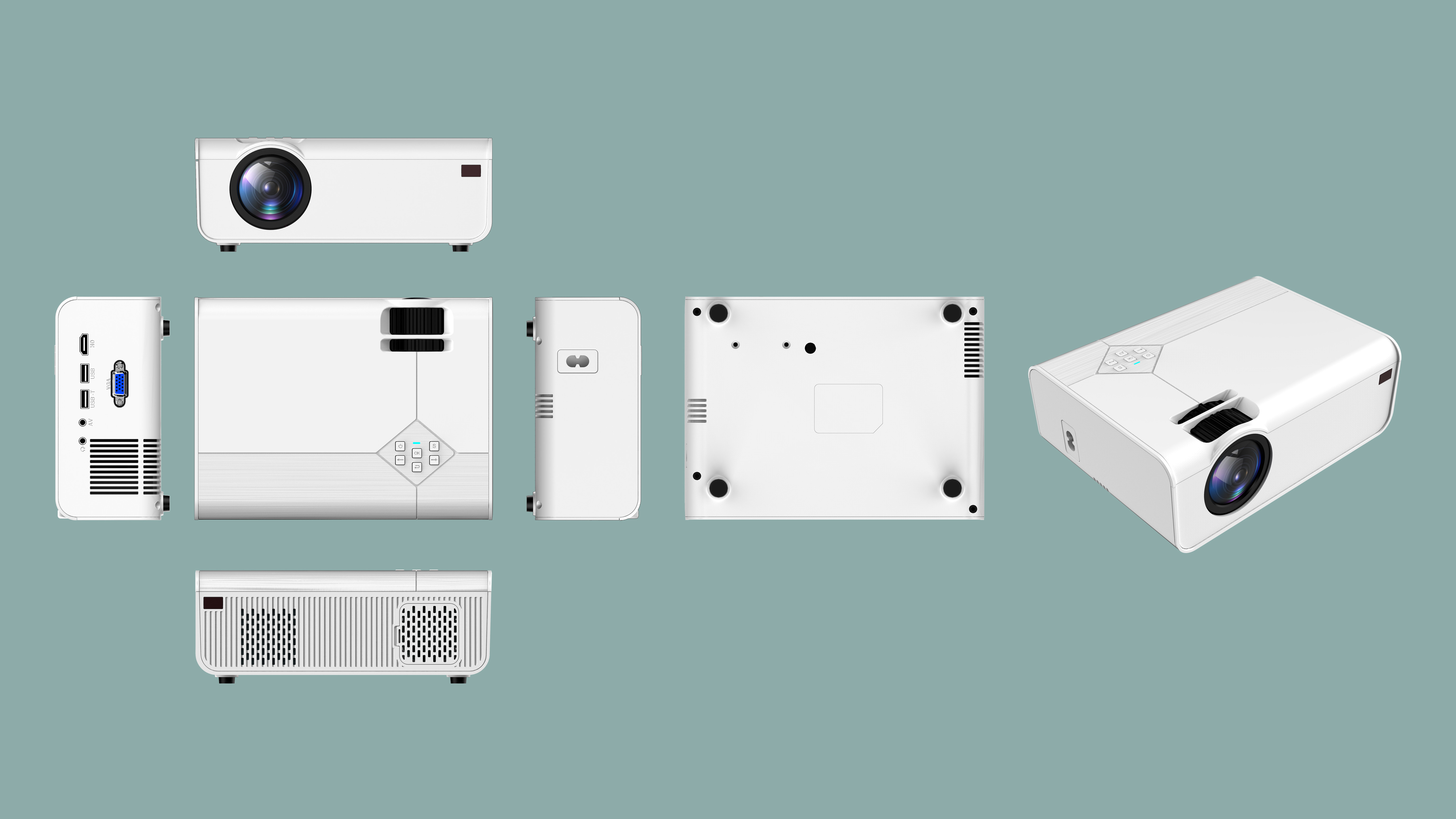 OEM Home Theater Full HD 1080p Projector AV HDMI USB Input