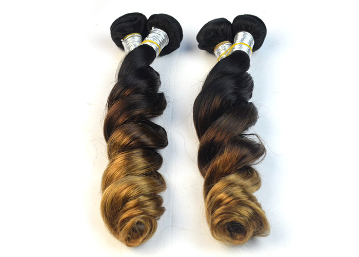 8A Grade 3 Tone Colored Human Hair Extensions 10"-30" Tangle Free