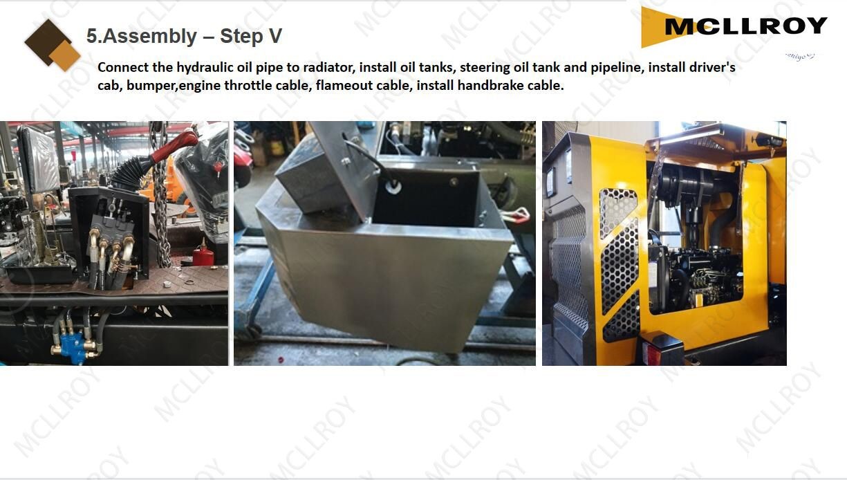 Transmission Mechanical Transmission(3F+2R) Compact Wheel Loader, Isuzu Axle Compact Loading Shovel Loader