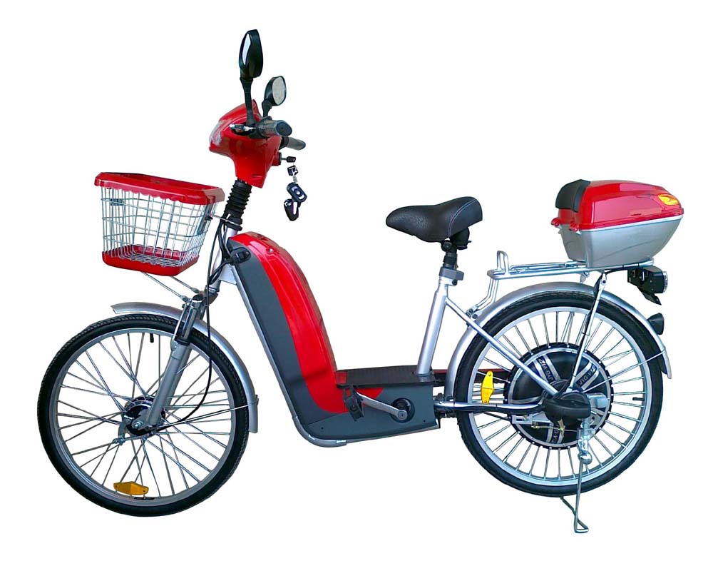Single Speed 12AH 48V Battery Electric Bike With Steel Suspension Front Fork