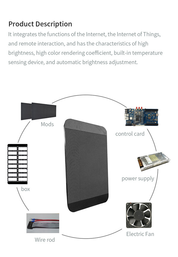 P4mm Smart LED Panel Street Road Advertising LED Lamp Post Banner