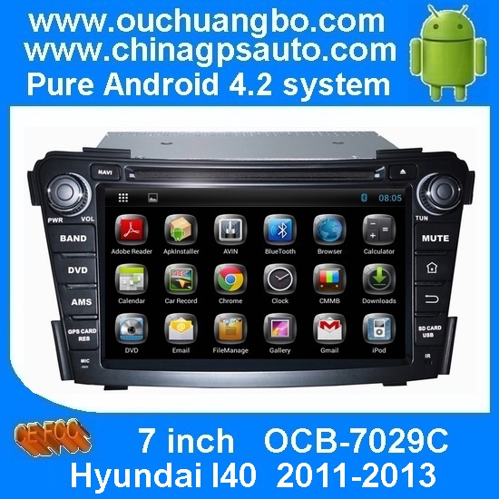 Ouchuangbo car multimedia GPS navigation for Hyundai I40 2011-2013 1080P TV capacitive android 4.2 system OCB-7029C