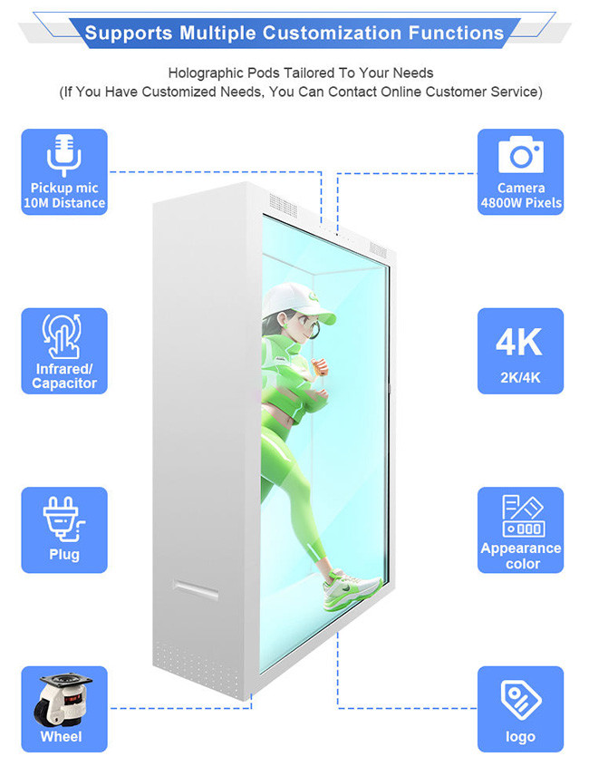 Customizable Transparent LCD Display 4K 49in 55in Transparent LCD Box