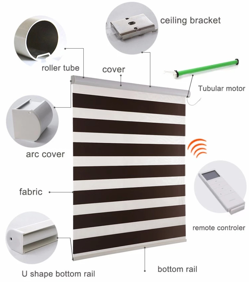 High Quality Customized size zebra blinds roller modern home window
